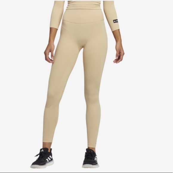 Adidas Formotion Training Sculpt Seamlessly Hazy Beige Tights, Plus Size 4X NWT - Picture 1 of 13